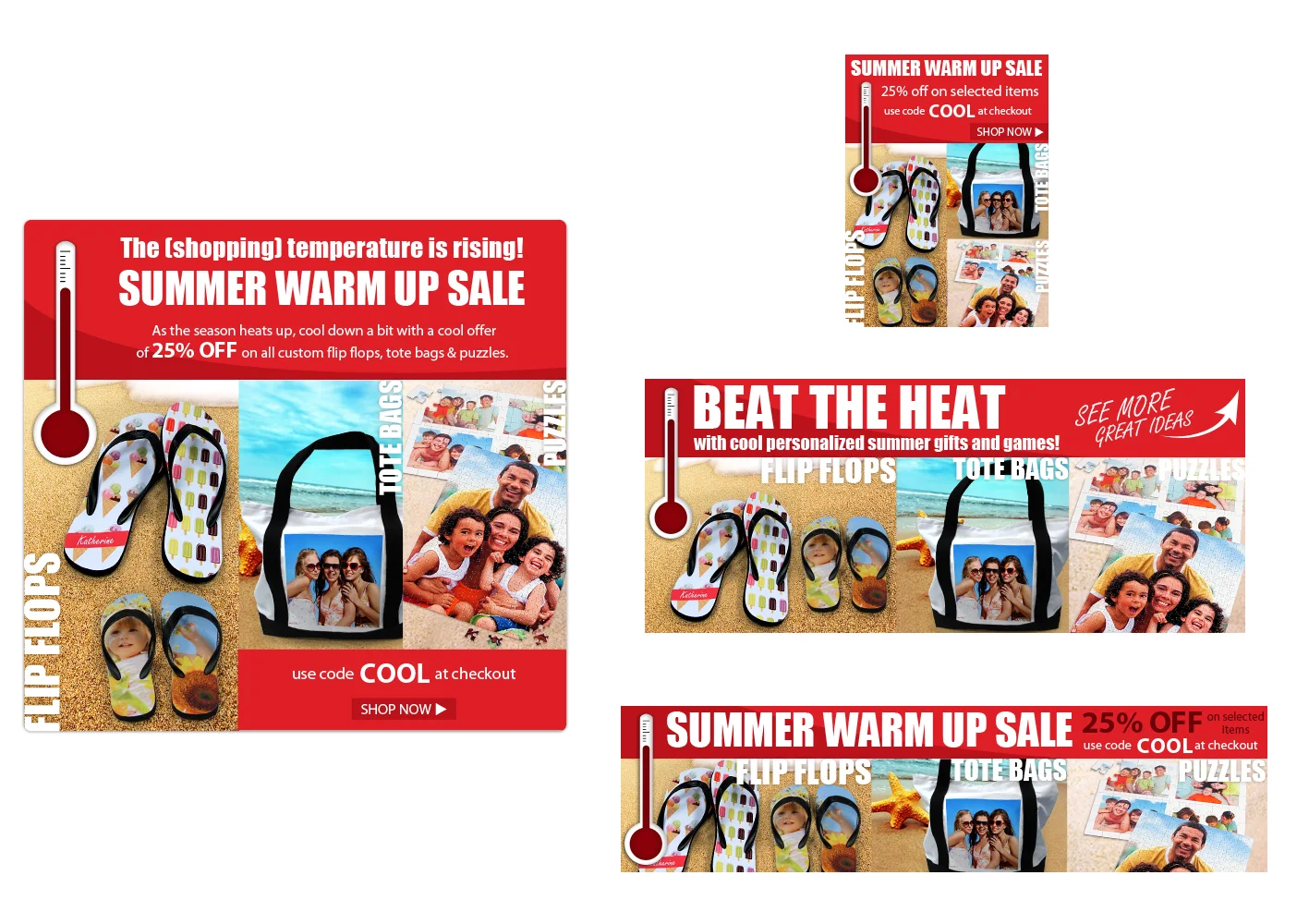 Summer retail promotion email and banner design system